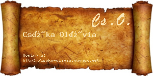Csóka Olívia névjegykártya